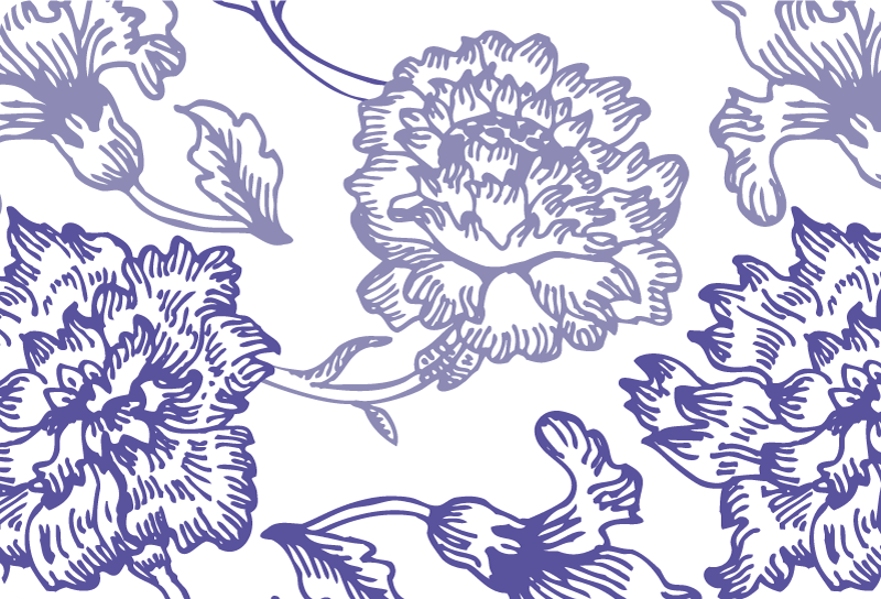 Laptop Aufkleber blumenmusterdetail - TenStickers