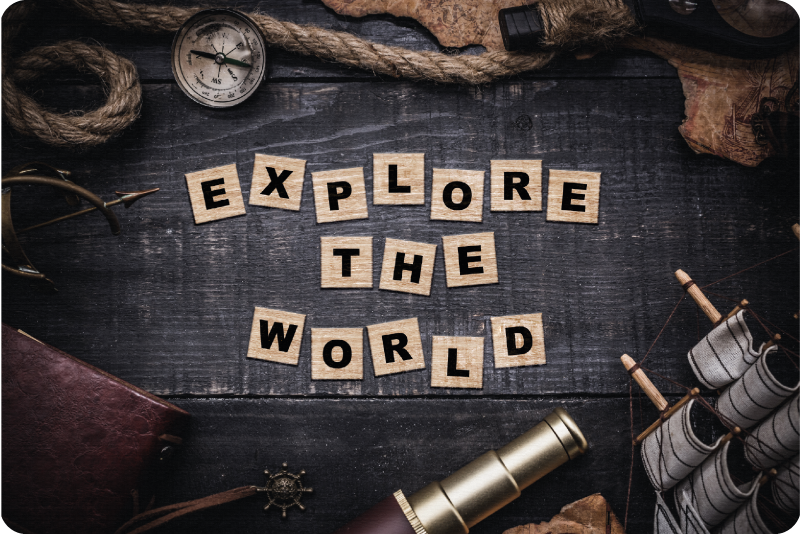 笔记本电脑皮肤 探索世界 - TenStickers