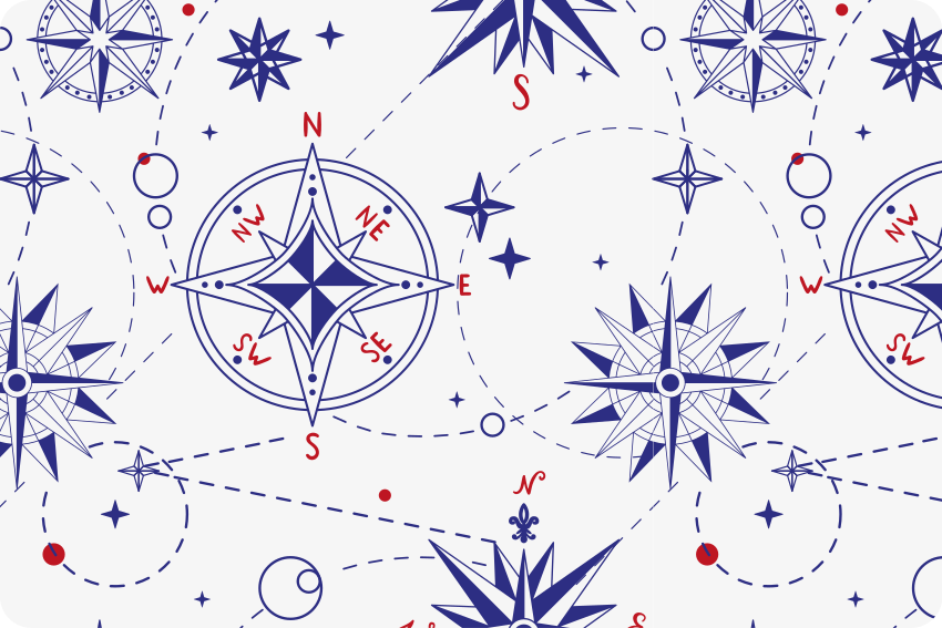 Sticker pour ordinateur modèles de boussole nautique - TenStickers