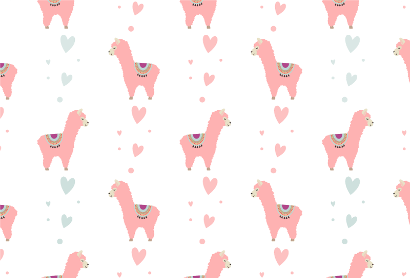 笔记本电脑皮肤 可爱的羊驼图案 - TenStickers