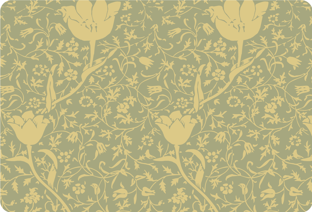 Gold and green subtle floral laptop skins - TenStickers