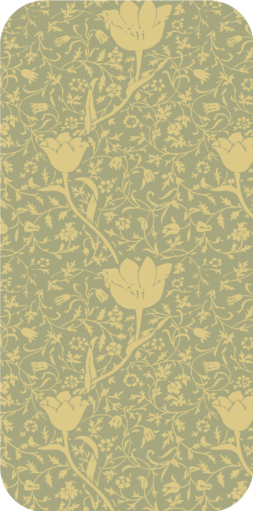 Autocolante de iphone floral com sublte verde e dourado - TenStickers