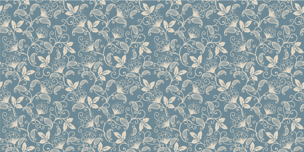 Blå og beige detal element mønster klistremerke møbler - Tenstickers