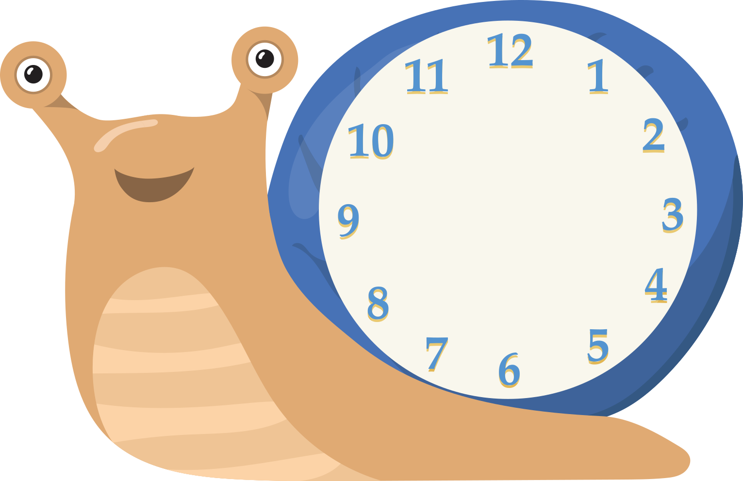 Αυτοκόλλητο ρολόι χαριτωμένο σαλιγκάρι - TenStickers