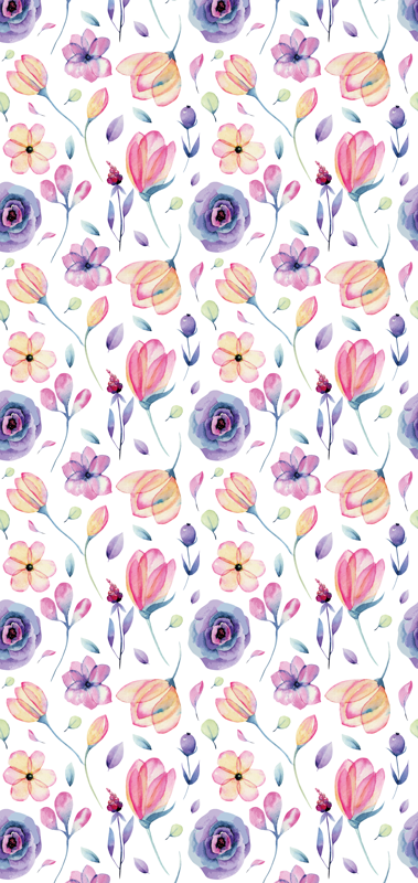 αυτοκόλλητο έπιπλα λουλουδάτο μοτίβο άνθισης - TenStickers