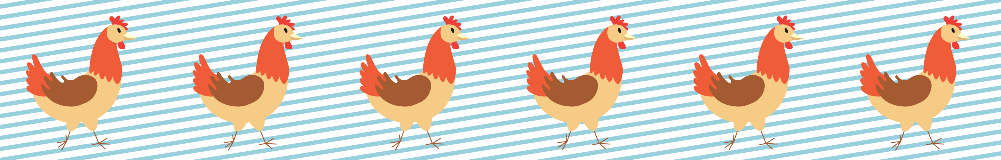动物贴画 条纹鸡 - TenStickers