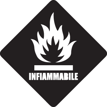Sticker decorativo logo infiammabile 2 - TenStickers