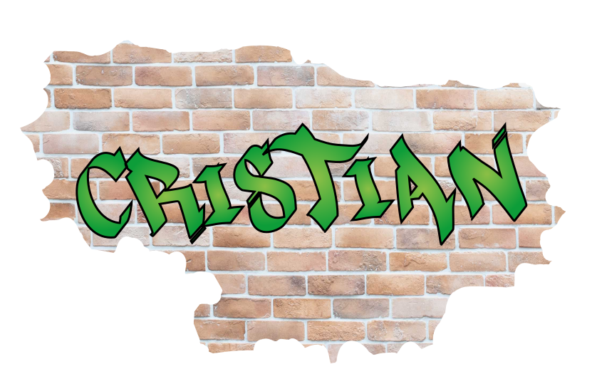 Broken effect with and graffitti name decal - TenStickers