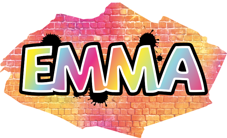 Personalisierter Aufkleber Bunte graffiti bemalte wand mit Namen - TenStickers