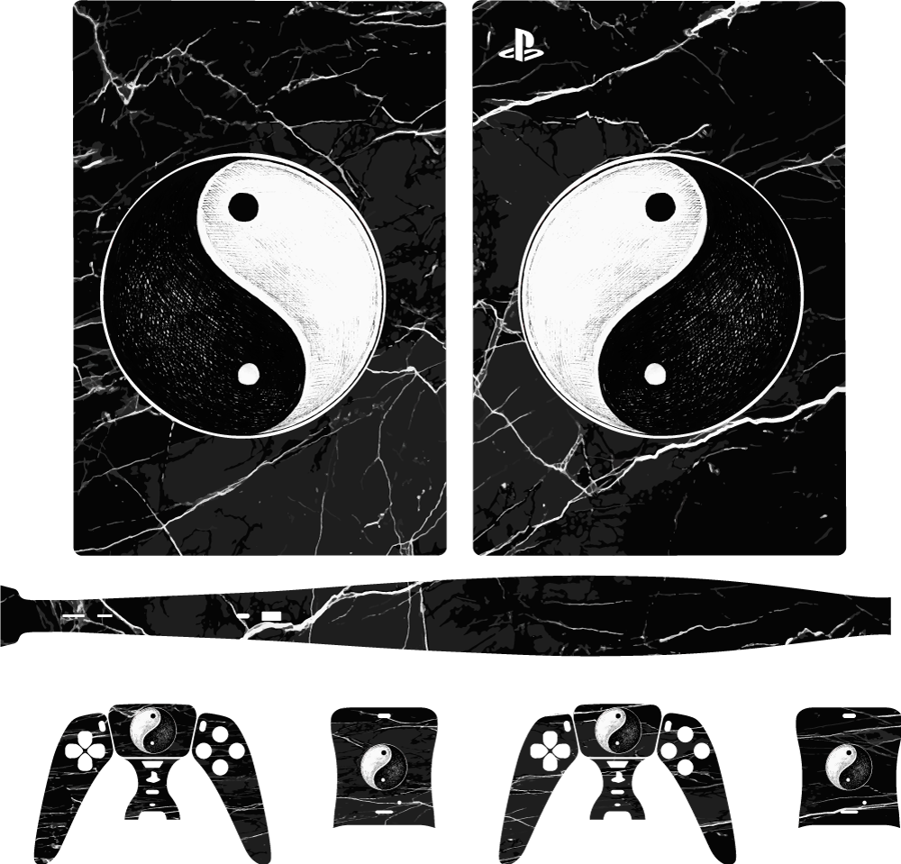 Original Yin Yang balance PS5 stickers - TenStickers