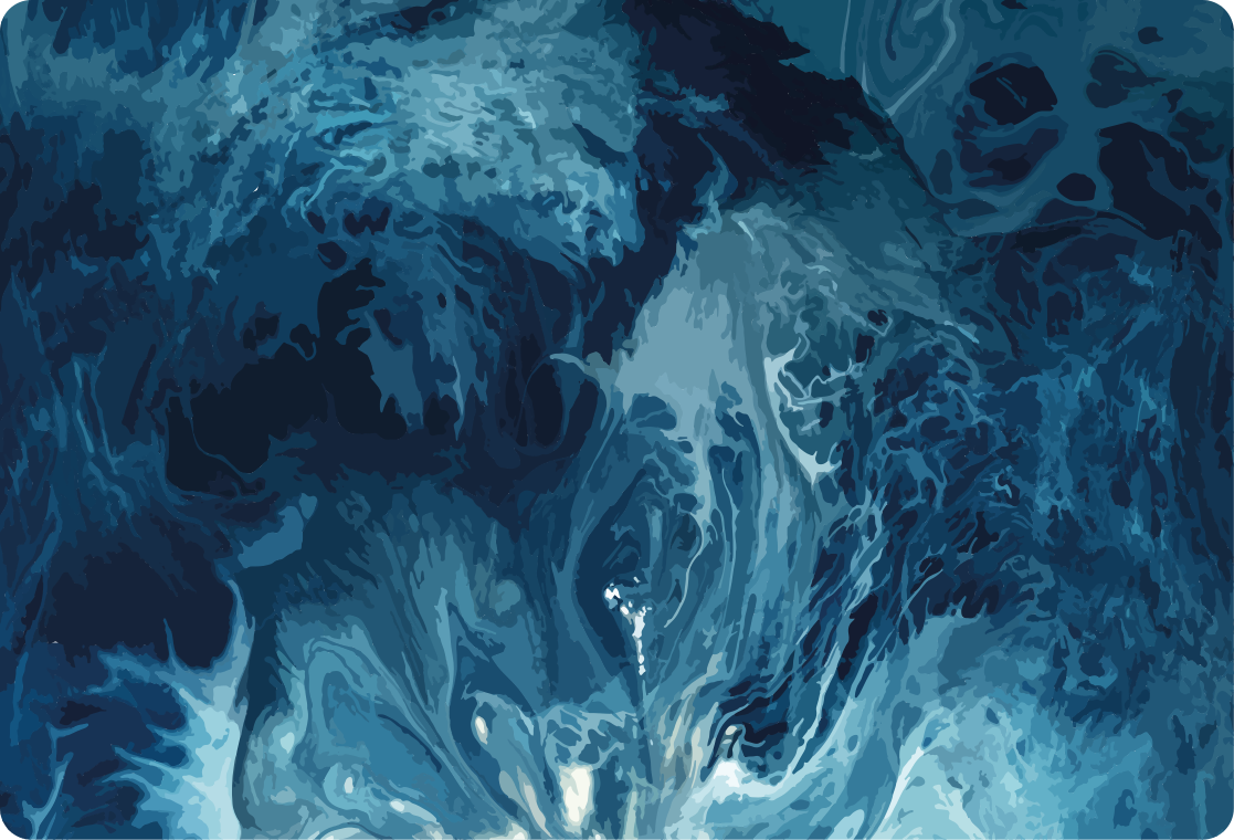 Naklejka na laptopa Niebieskie odcienie akwareli fale - TenStickers