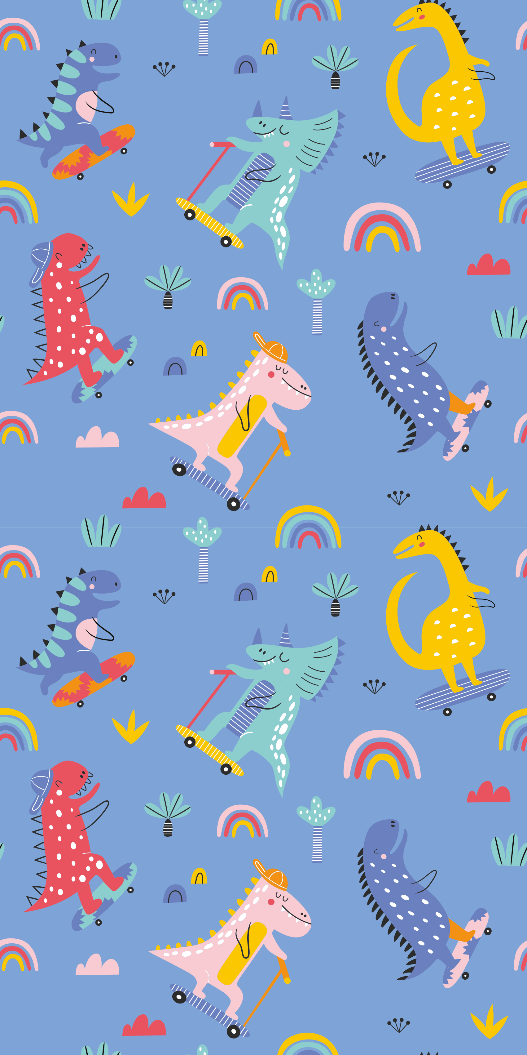 Linda vinilo de contenedor de dinosaurios skater - TenVinilo