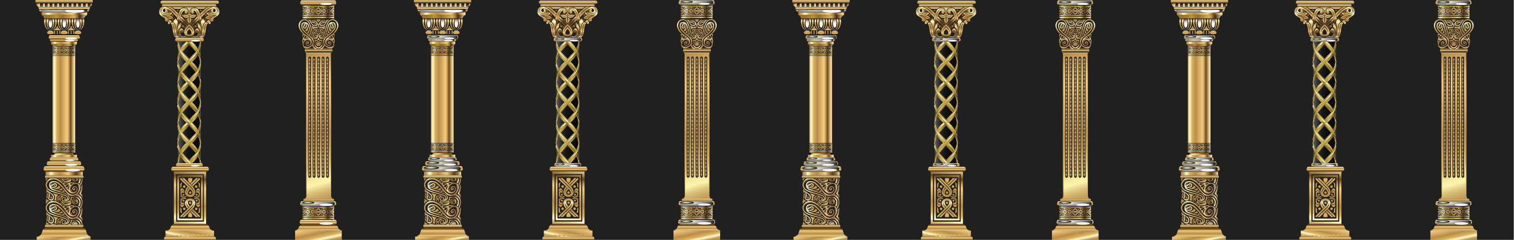 Elegant Column Motif wall border sticker - TenStickers