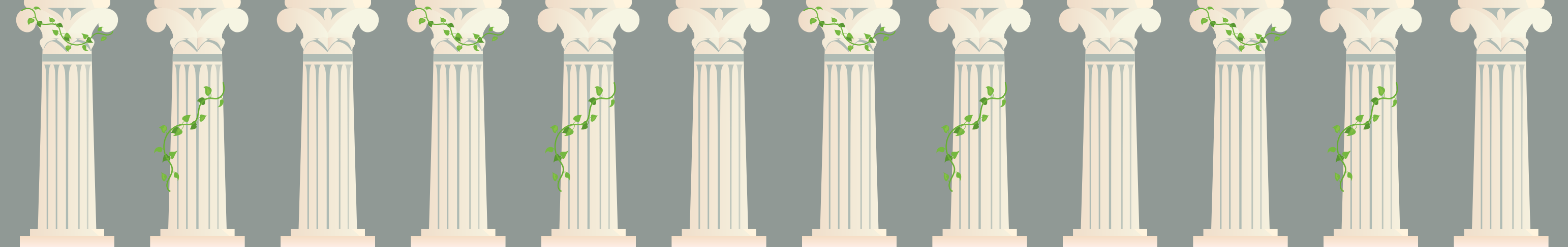 Ancient greek column with ivy border sticker - TenStickers