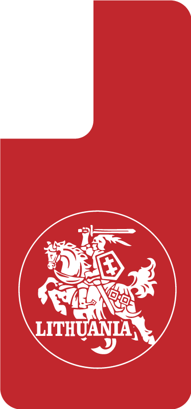 Monocolor lietuva vytis apskritimas samsung decal - „Tenstickers“