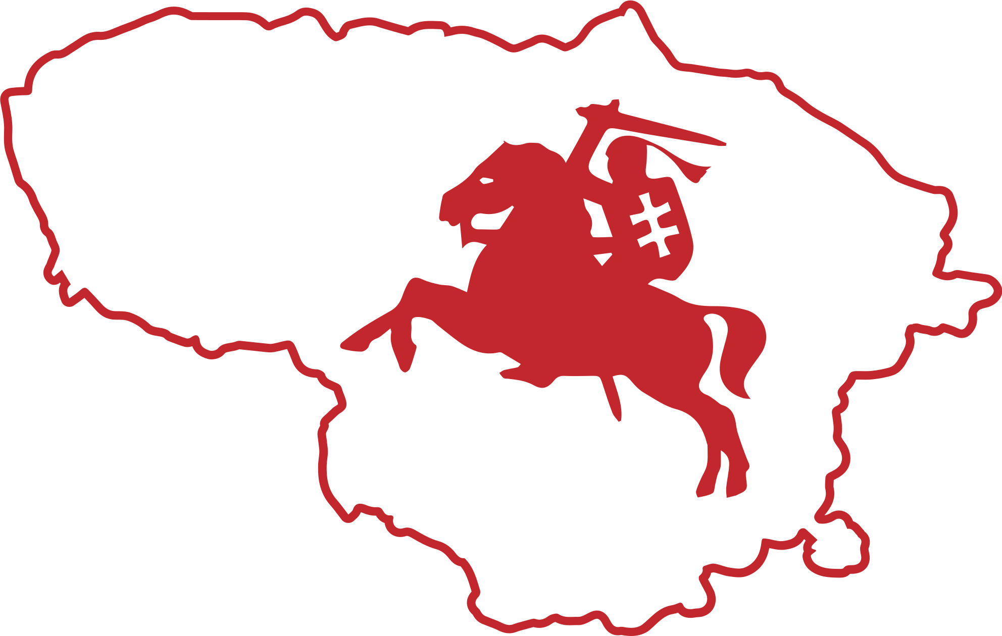 Vyčio logotipas lietuvos žemėlapyje automobilių lipdukas - „Tenstickers“