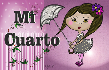 Vinilo infantil mi cuarto paraguas - TenVinilo