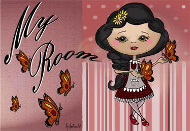 孩子们我的房间女孩贴纸 - TenStickers