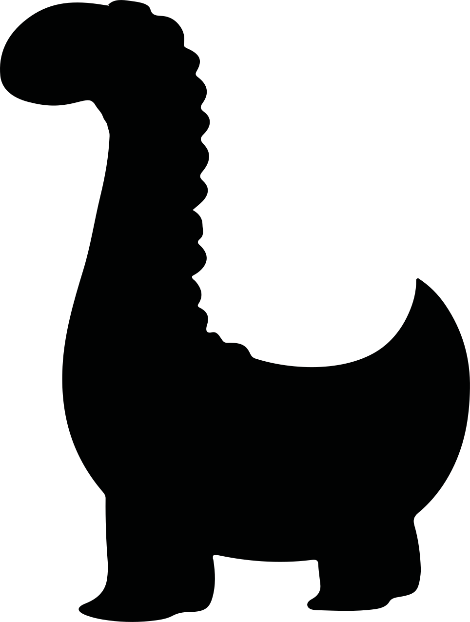 Stickers Ardoise Petit dino mignon - TenStickers