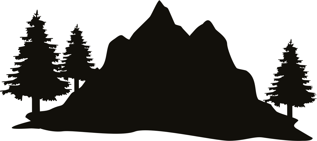 Mountains and tree write on sticker - TenStickers