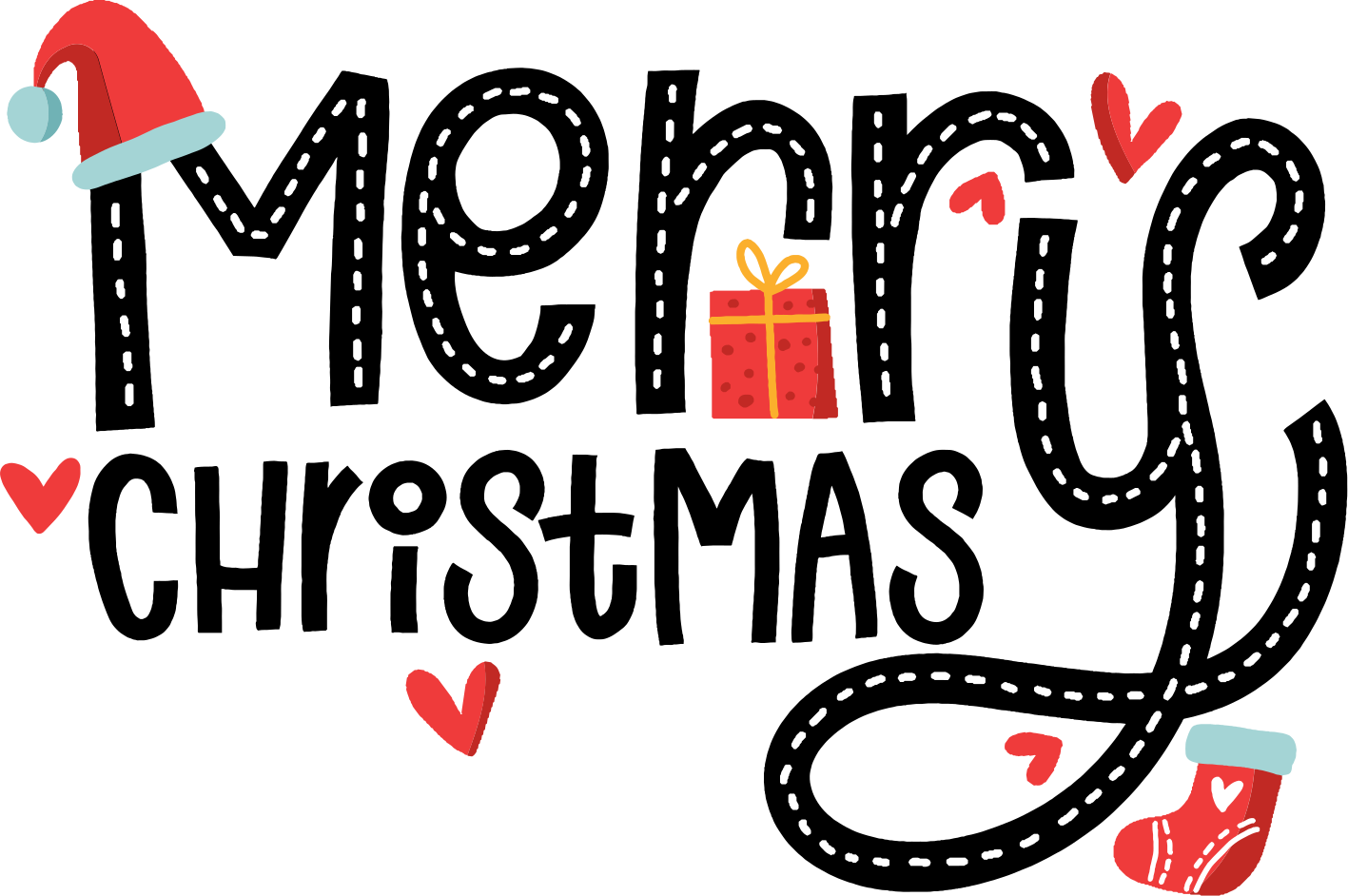 Merry Christmas Embroidery christmas sticker - TenStickers