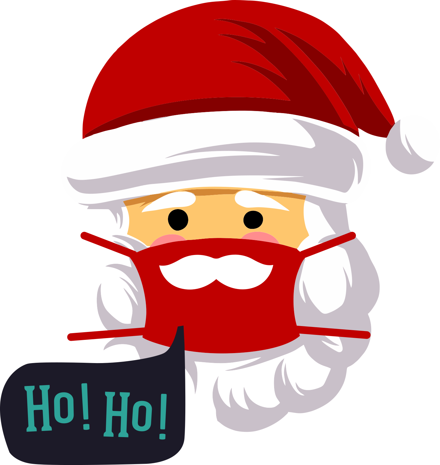 Autocolantes decorativos de Natal Papai noel ho - TenStickers