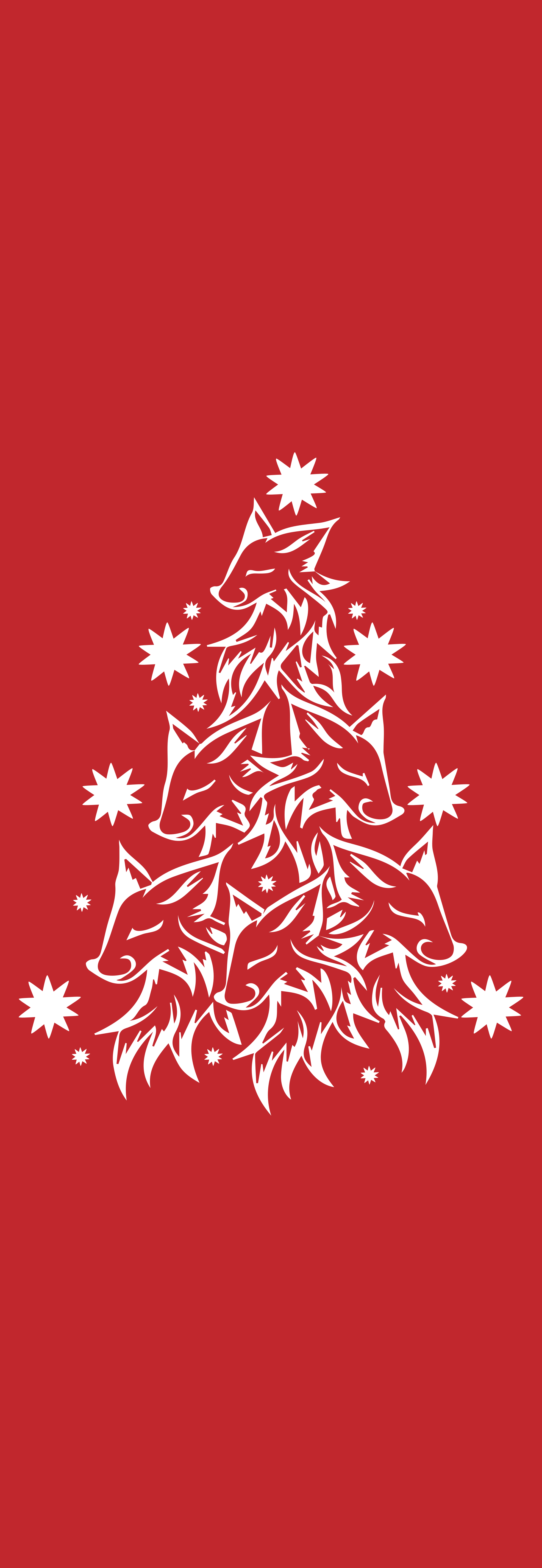 Adesivo natalizio albero di volpe natale - TenStickers