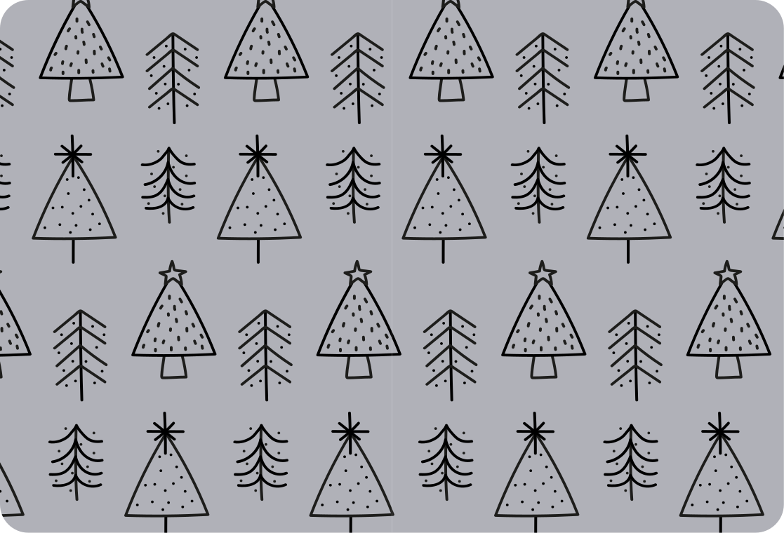 Adesivo natalizio alberi di natale decorati - TenStickers