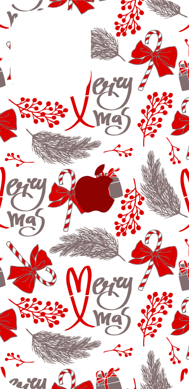 Hyvää joulua saumaton malli joulutarrat - Tenstickers