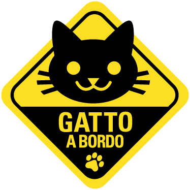 Sticker decorativo gatto a bordo - TenStickers