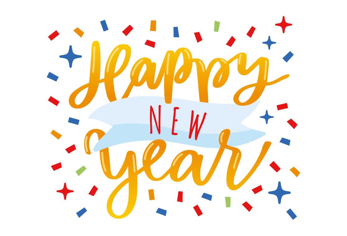 Vinilo navideño alegría festiva de año nuevo - TenVinilo