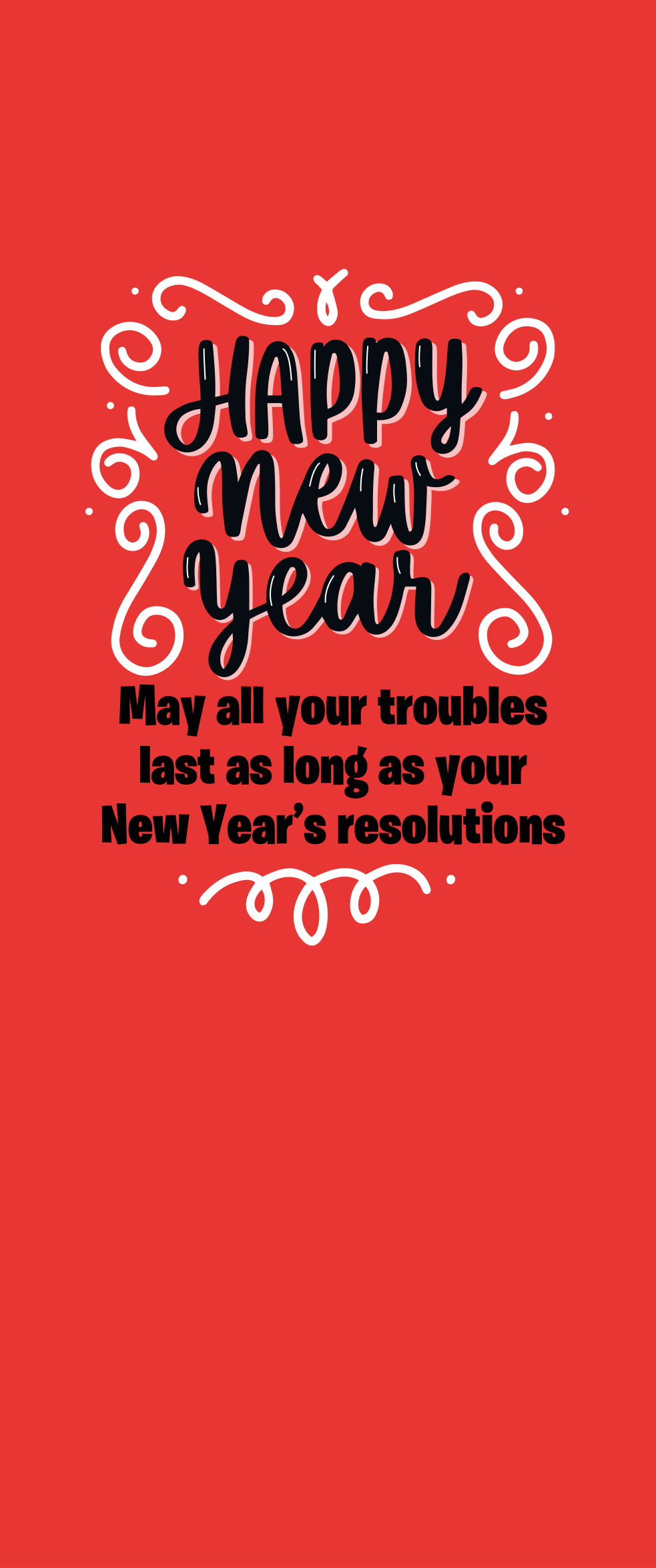 Funny Happy new year quote door sticker - TenStickers