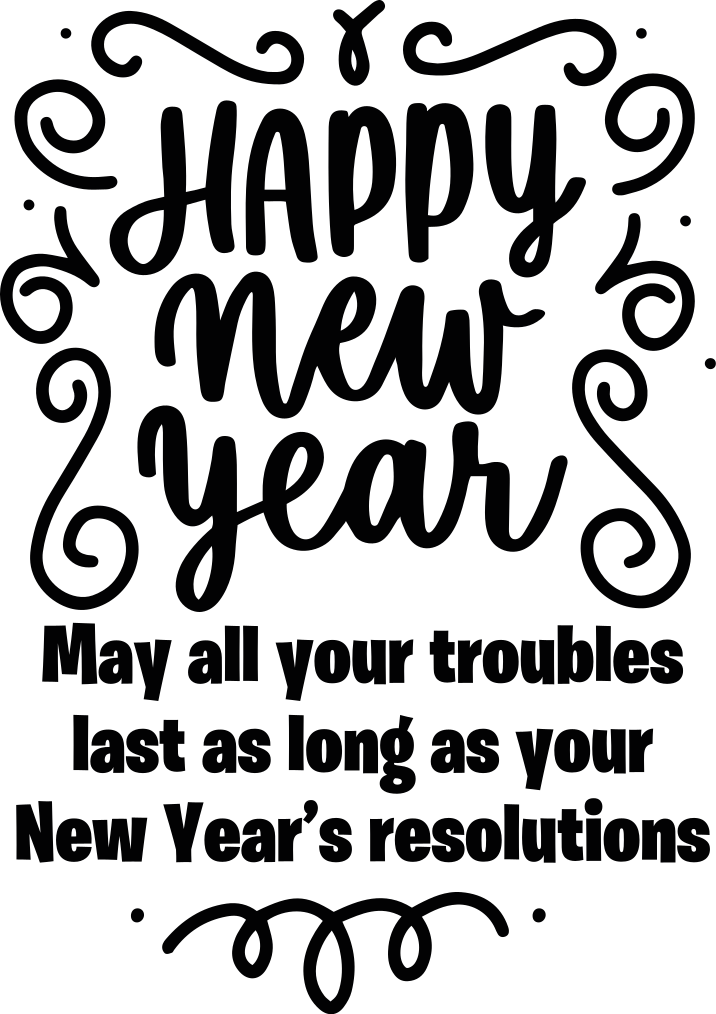 Raamstickers Grappig gelukkig nieuwjaar citaat - TenStickers
