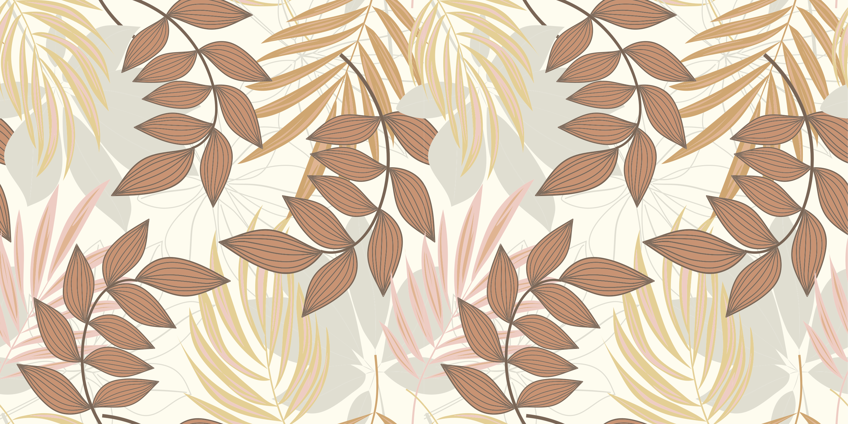 Vinilo para mueble Ramitas de colores suaves y cálidos - TenVinilo