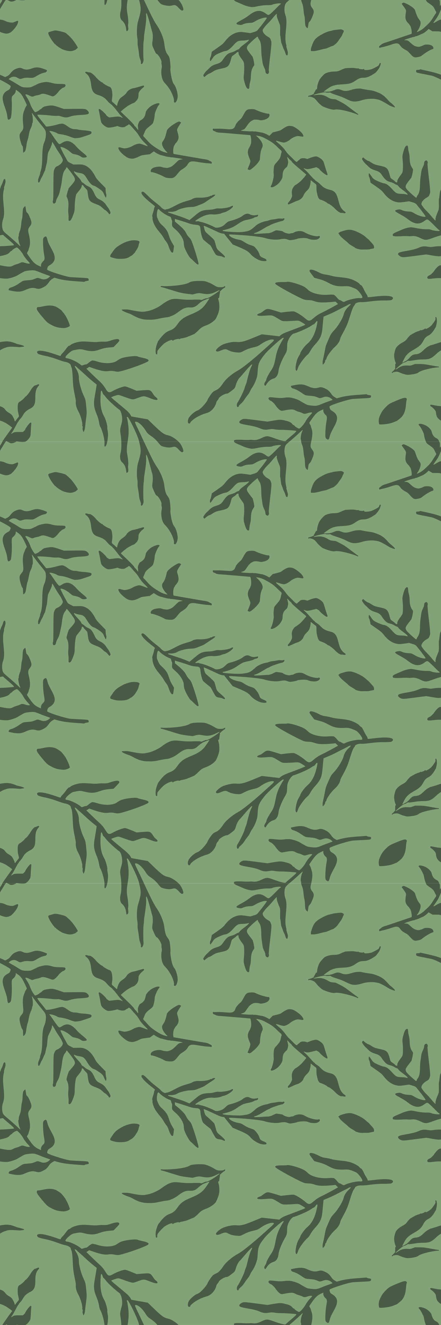 Jaunų šakelių linijos modelio durų lipdukas - „Tenstickers“