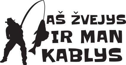 žvejys su automobilio vinilo lipduku - „Tenstickers“