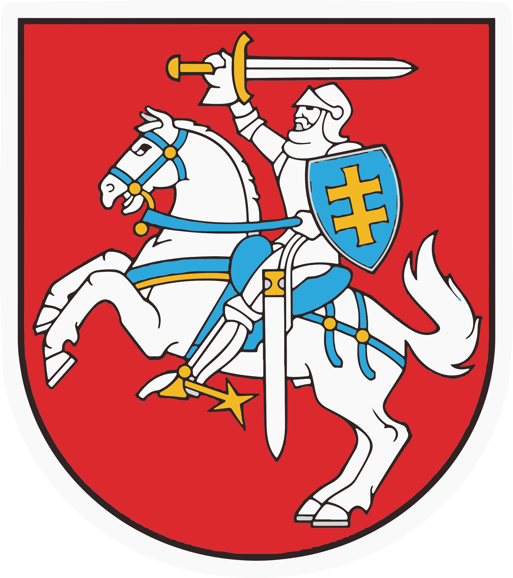 Daugiaspalvis automobilio vyčio logotipo lipdukas - „Tenstickers“