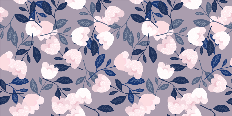 Pastelno ročno poslikano cvetje nalepka za pohištvo - TenStickers