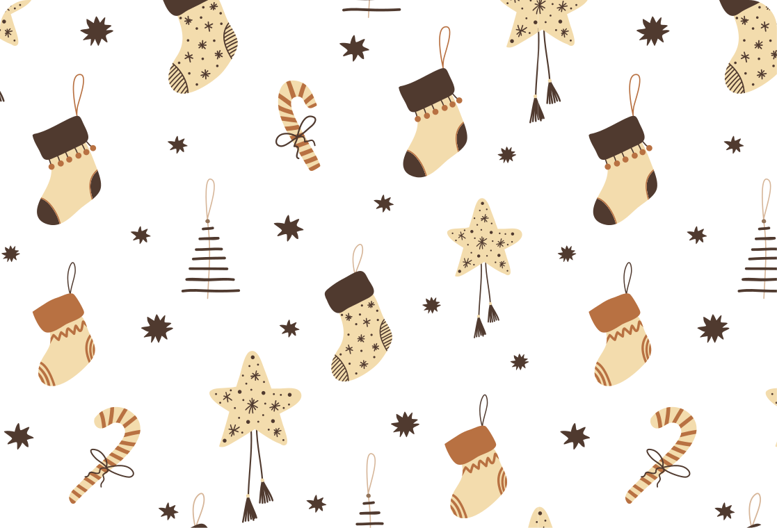 笔记本电脑皮肤 节日长袜图案 - TenStickers