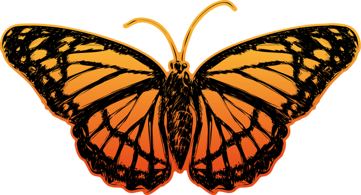 Kliko sticker Vintage monarchvlindervleugel - TenStickers