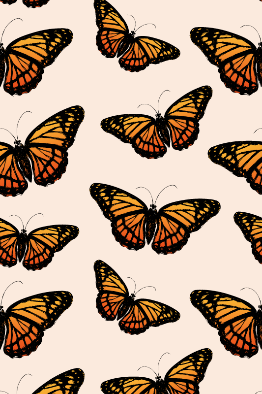 Vintage Monarch butterfly wing furniture decal - TenStickers