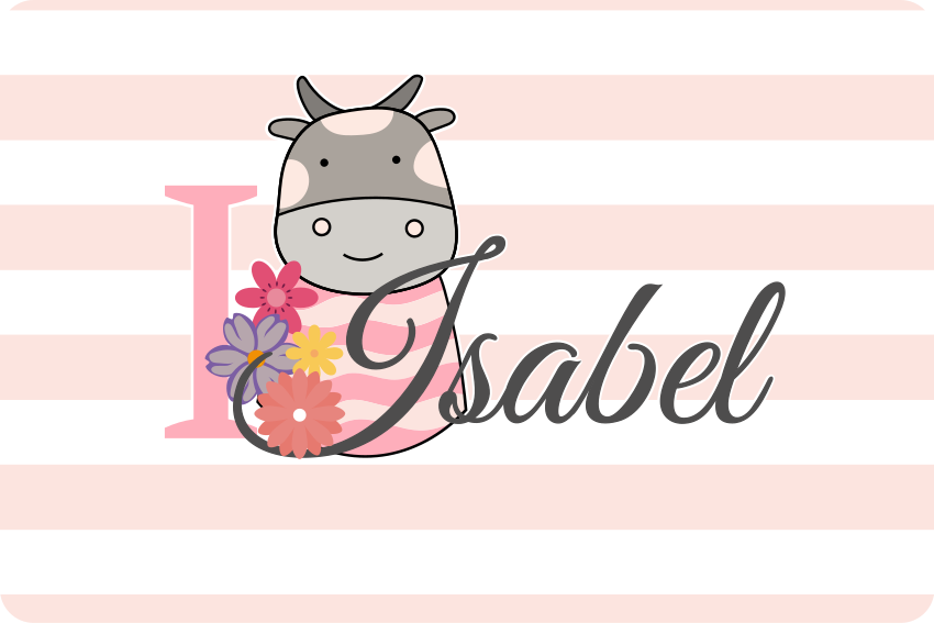 Cow emblem with name laptop skin - TenStickers