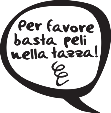 Sticker scritta tazza peli - TenStickers