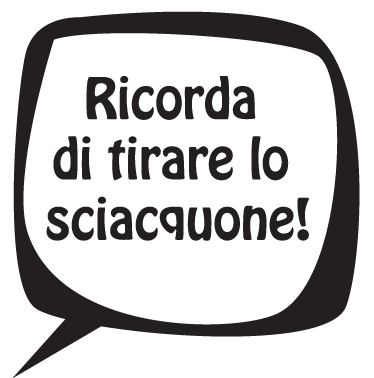 Adesivo bagno scritta tazza - TenStickers