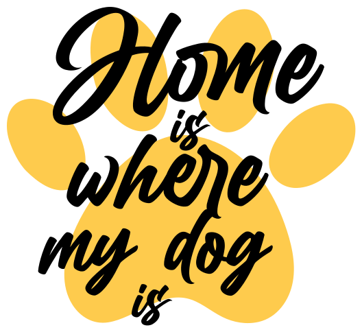 Vinilo pared El hogar es donde está mi perro citar letras - TenVinilo
