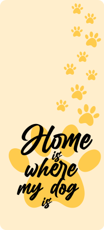 Sticker para Samsung El hogar es donde está mi perro citar letras - TenVinilo