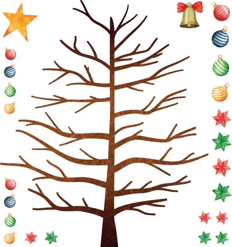 Adesivo albero di natale decorativo - TenStickers