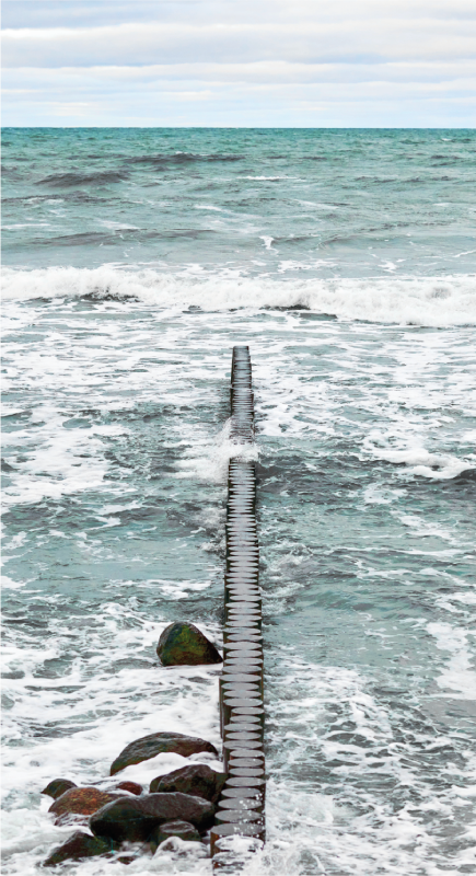 Vinilos mamparas del baño olas del mar