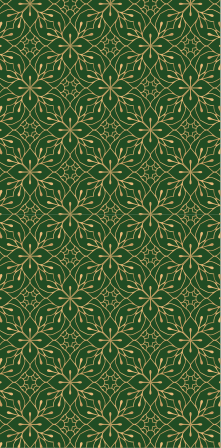 Elegantná nálepka na iphone so zeleným a zlatým vzorom - Tenstickers