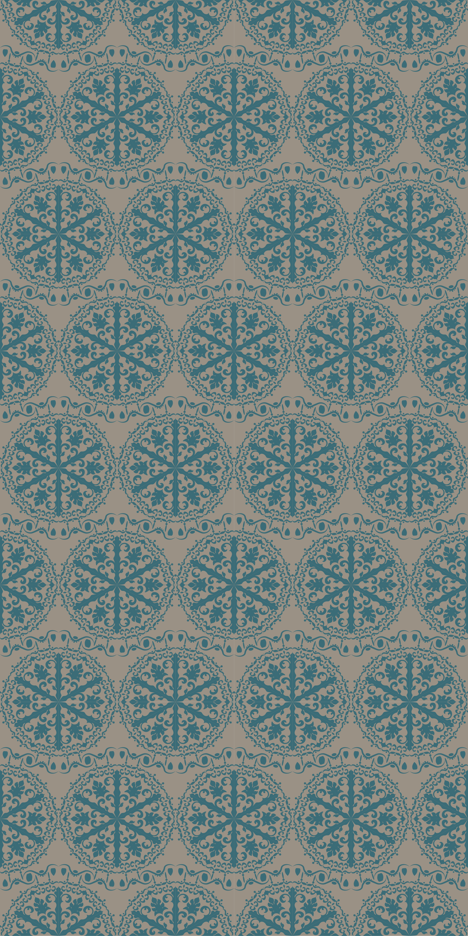 Ornate geometric pattern door sticker - TenStickers